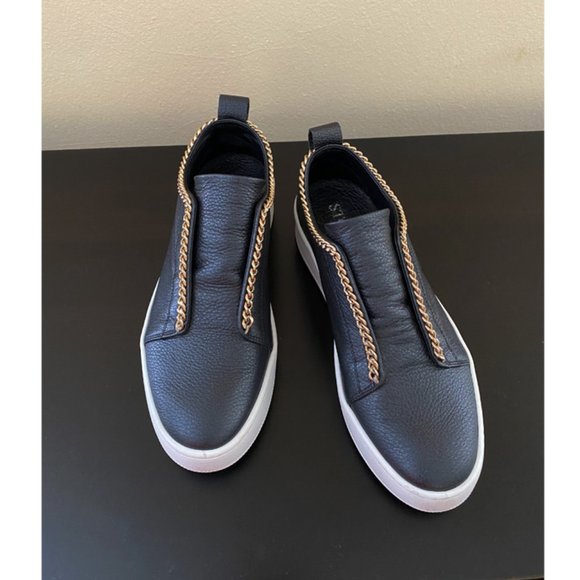 WOMEN YETI WEDGE LEATHER SLIP-ON SNEAKER SIZE 38 - Picture 2 of 8